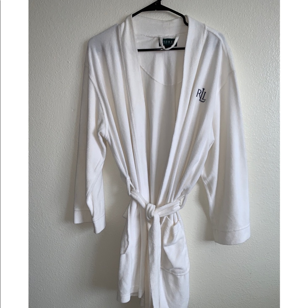 Ralph Lauren White Cotton Robe